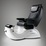 Cleo-G5-Color-White Crystal-Black - J & A Pedicure Spa Chair & Furniture Collection