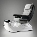 Cleo-G5-Color-White-Crystal-Gray Spa Pedicure Chair - J & A Pedicure Spa Chair & Furniture Collection