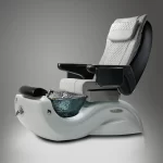 Cleo-G5-Gray-Nickle-Gray Spa Pedicure Chair - J & A Pedicure Spa Chair & Furniture Collection