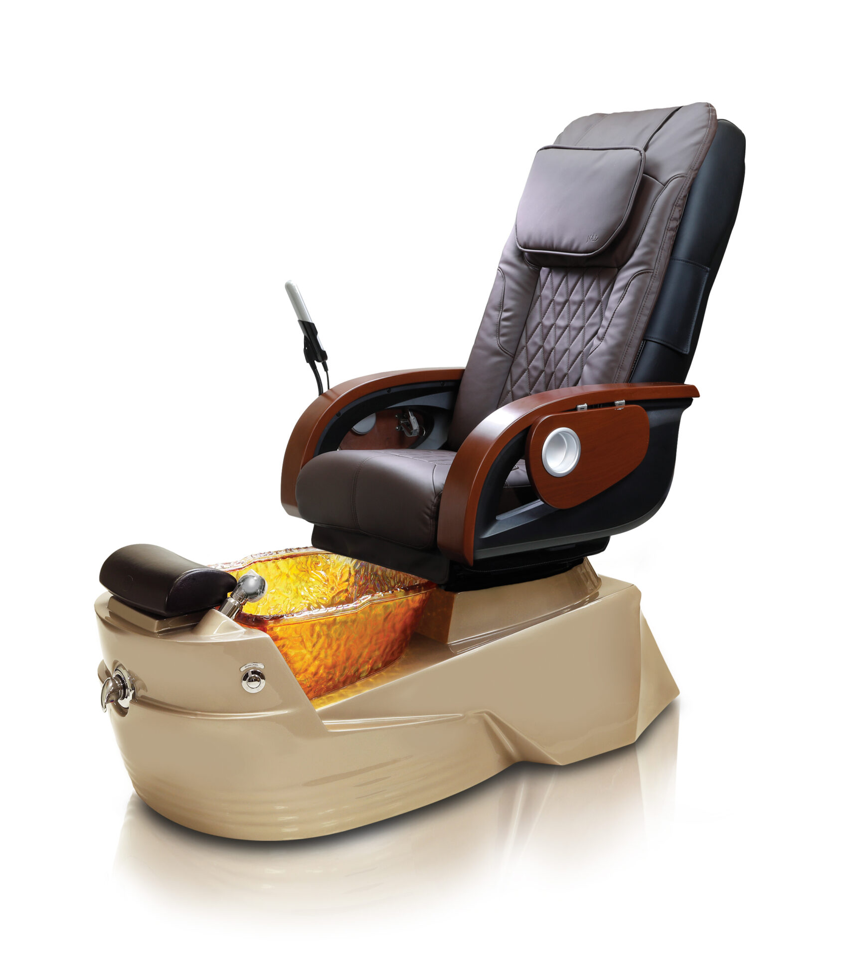 Petra-GX-Pedicure-Spa-Gold-Base-Gold-Bowl-Chocolate-Chair & A Pedicure Spa Chair & Furniture