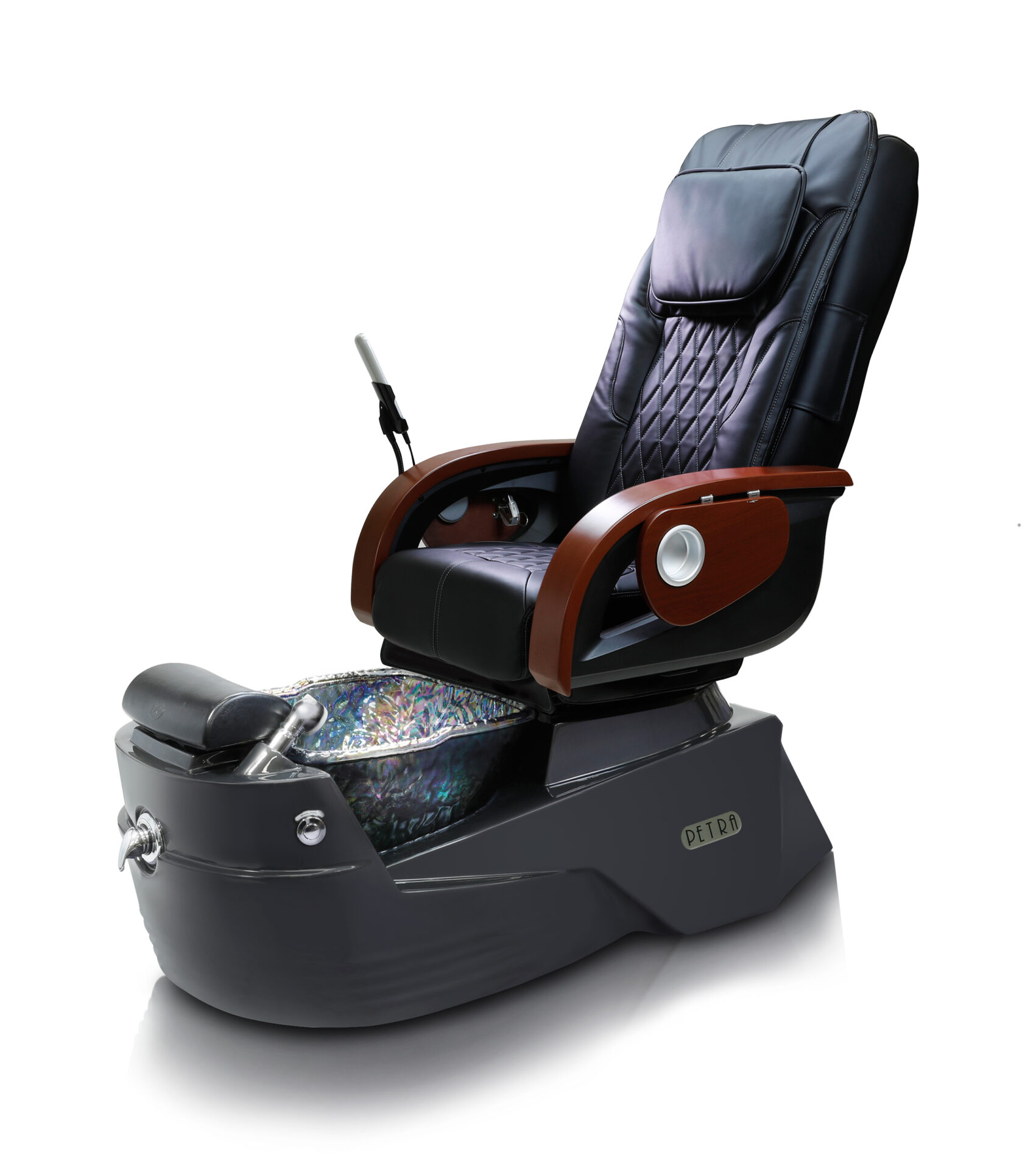 Petra-GX-Pedicure-Spa-Grey-Base-Black-Bowl-Black-Chair & A Pedicure Spa Chair & Furniture