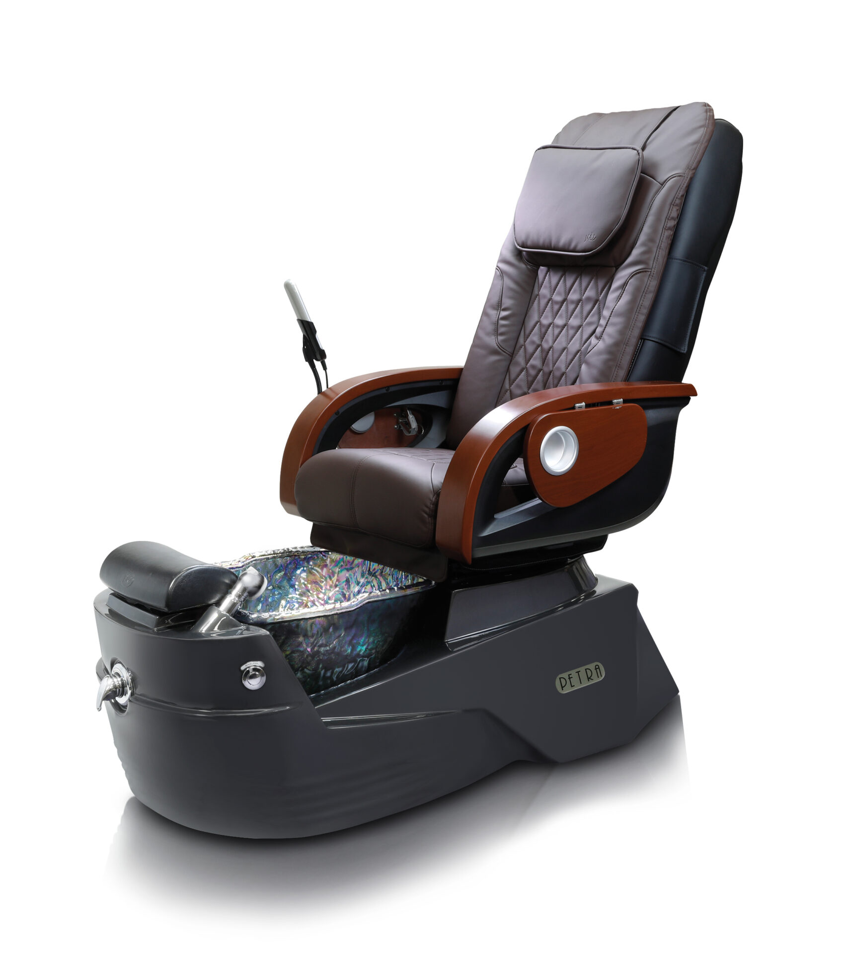 Petra-GX-Pedicure-Spa-Grey-Base-Black-Bowl-Cappuccino-Chair J& A Pedicure Spa Chair & Furniture J& A Pedicure Spa Chair & Furniture