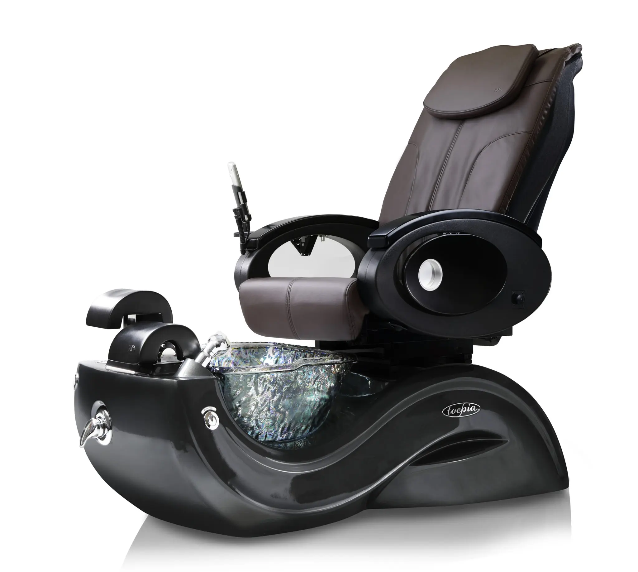 Toepia-Chocolate-Gray Pedicure Spa Chair - J & A Pedicure Spa Chair & Furniture Collection
