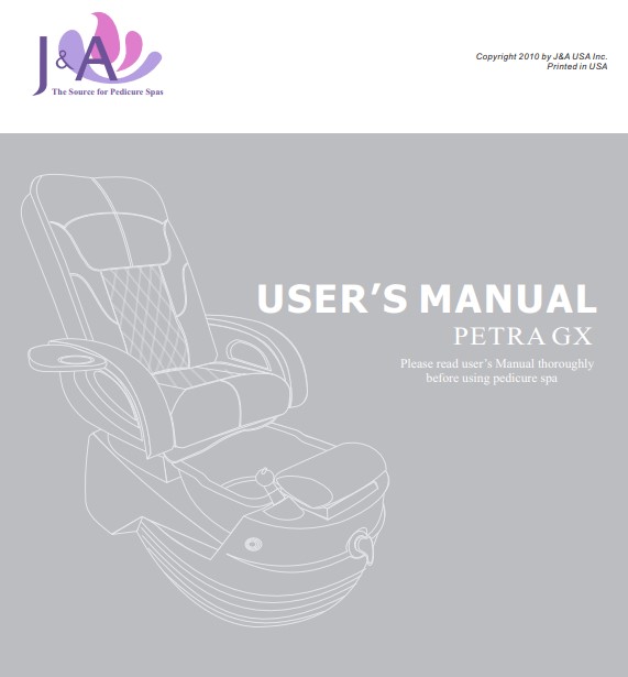 Petra GX - J & A Pedicure Spa chair Collections