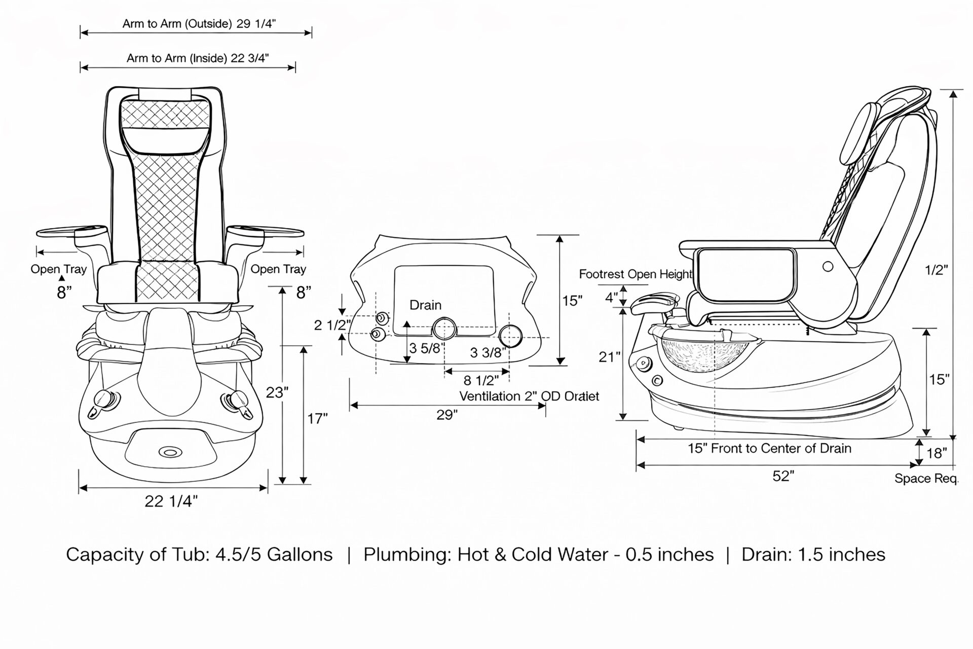 Jausainc Pedicure chairs