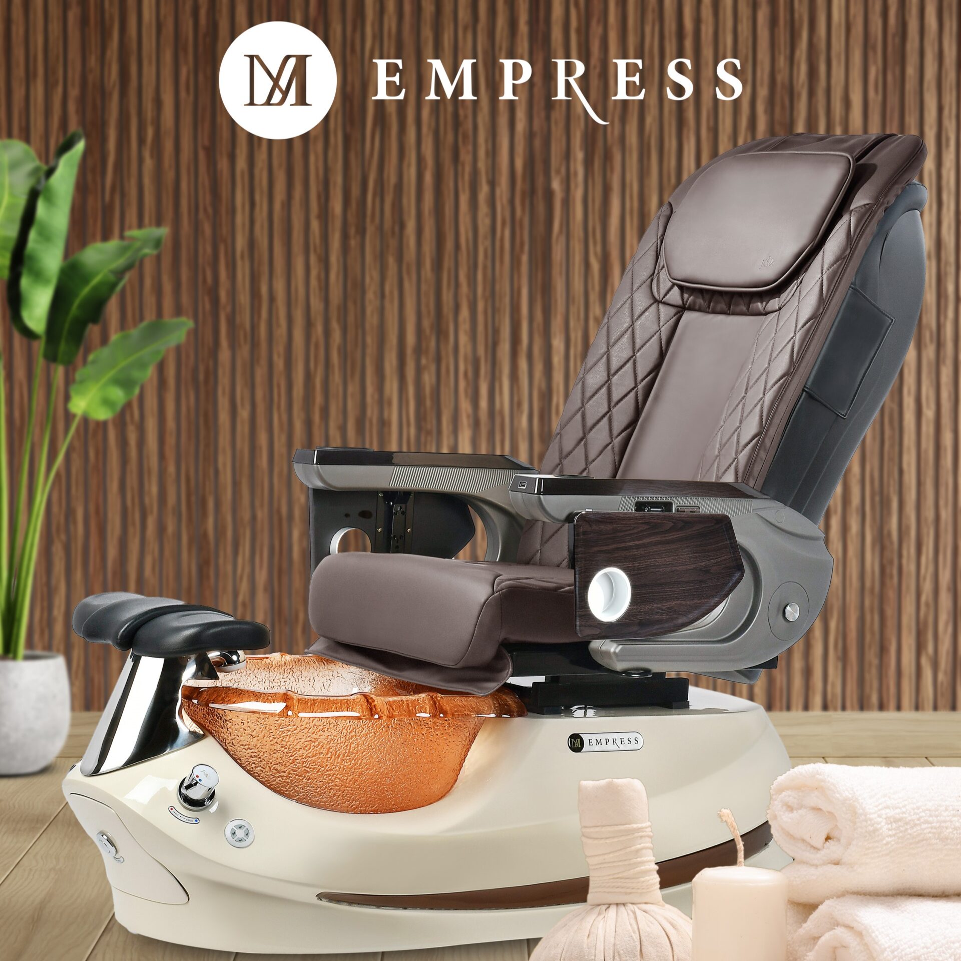 Chocolate Colour of Empress GT pedicure Chair